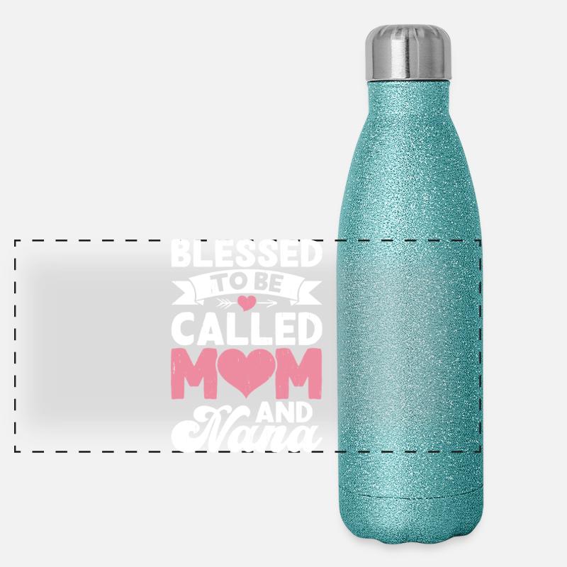 Oma Mama Geschenk Weihnachtsgeschenke Großmutter  Panorama Glitzer Isolierflasche 500 ml