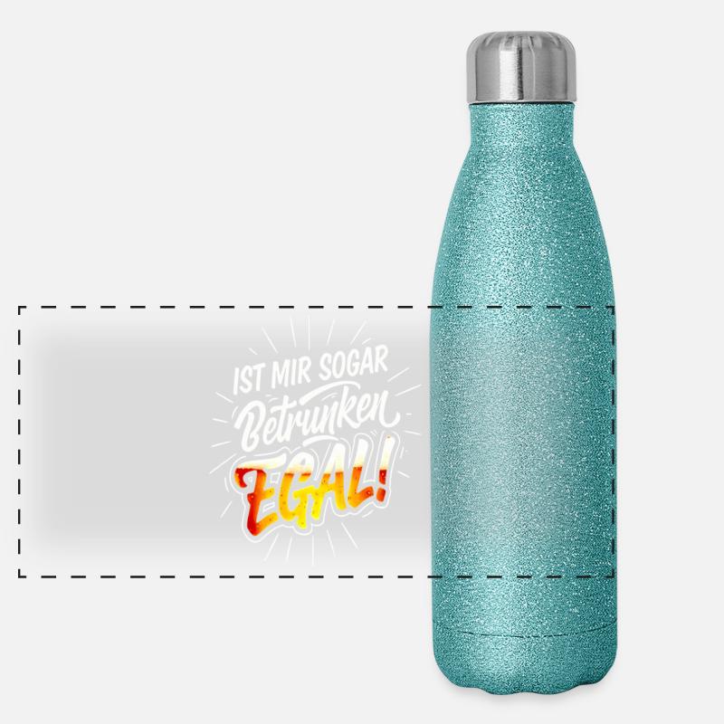 Ivre peu importe de dire une déclaration de fête de bière rétro Gourde isotherme panoramique pailletée 500 ml