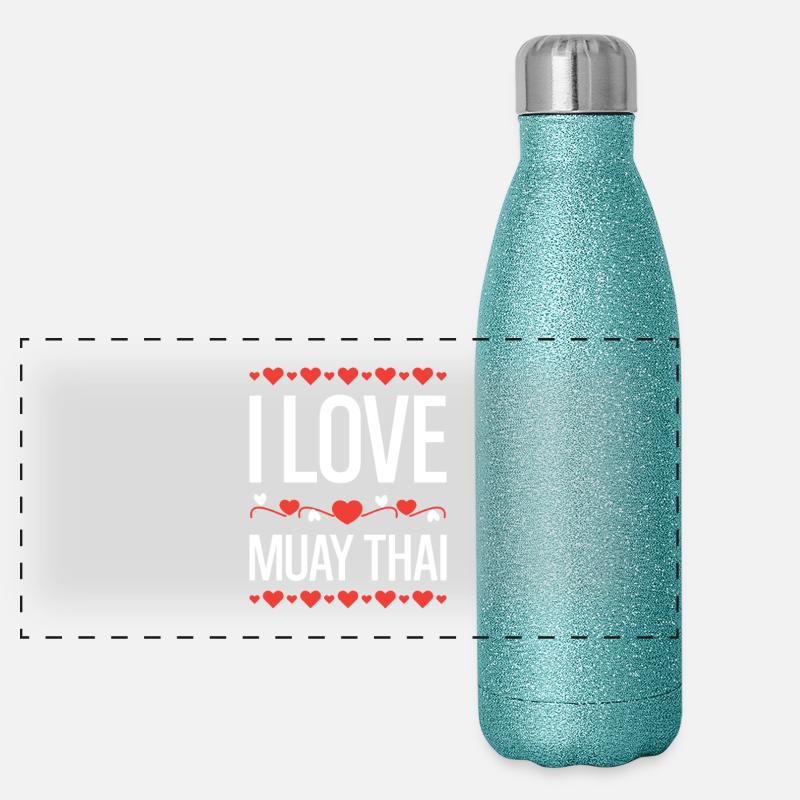 J’adore le Muay Thai Gourde isotherme panoramique pailletée 500 ml