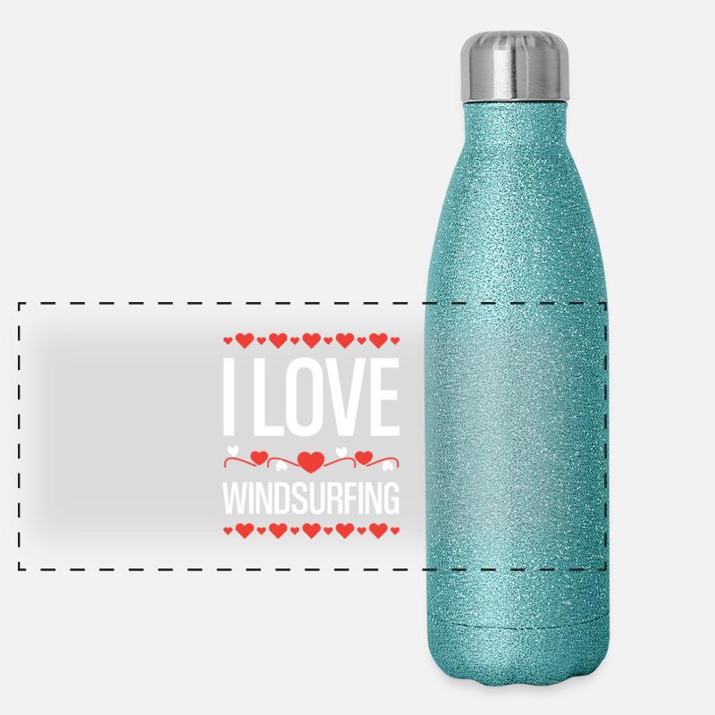 J’adore la planche à voile Gourde isotherme panoramique pailletée 500 ml
