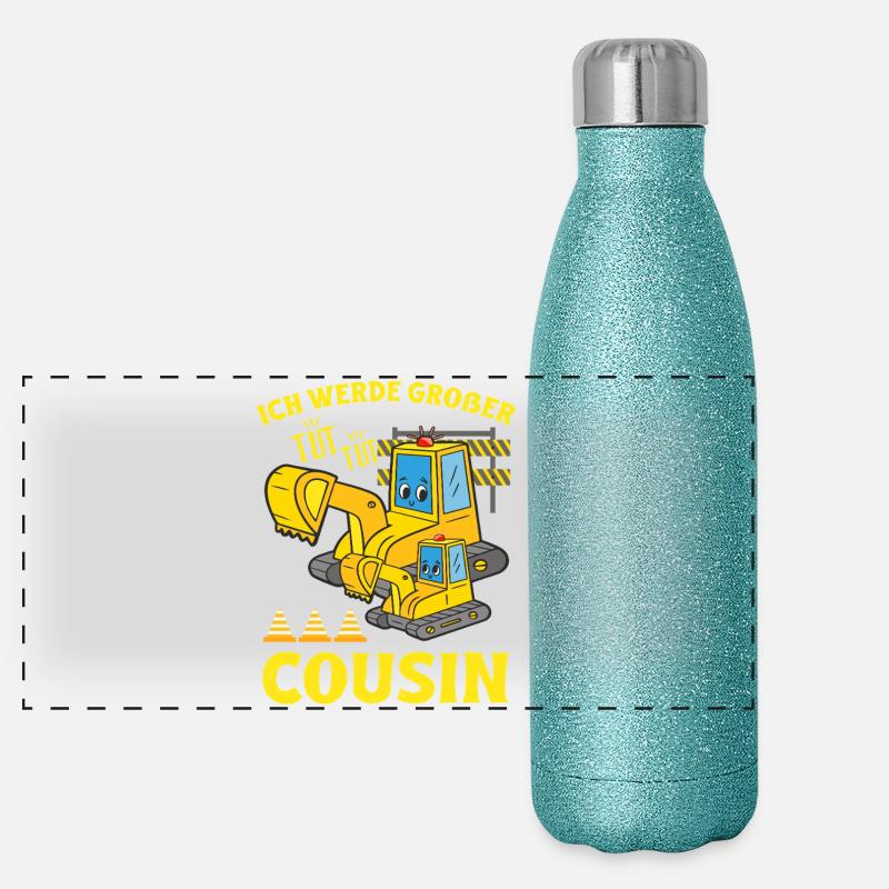 I'm going to be big cousin 2026 excavator soon bigger Panoramic Glitter Thermal Bottle 500 ml