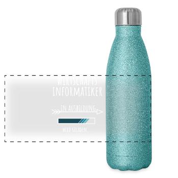 Informatique de gestion Études Profession Éducation - Gourde isotherme panoramique pailletée 500 ml - paillettes bleues - Devant