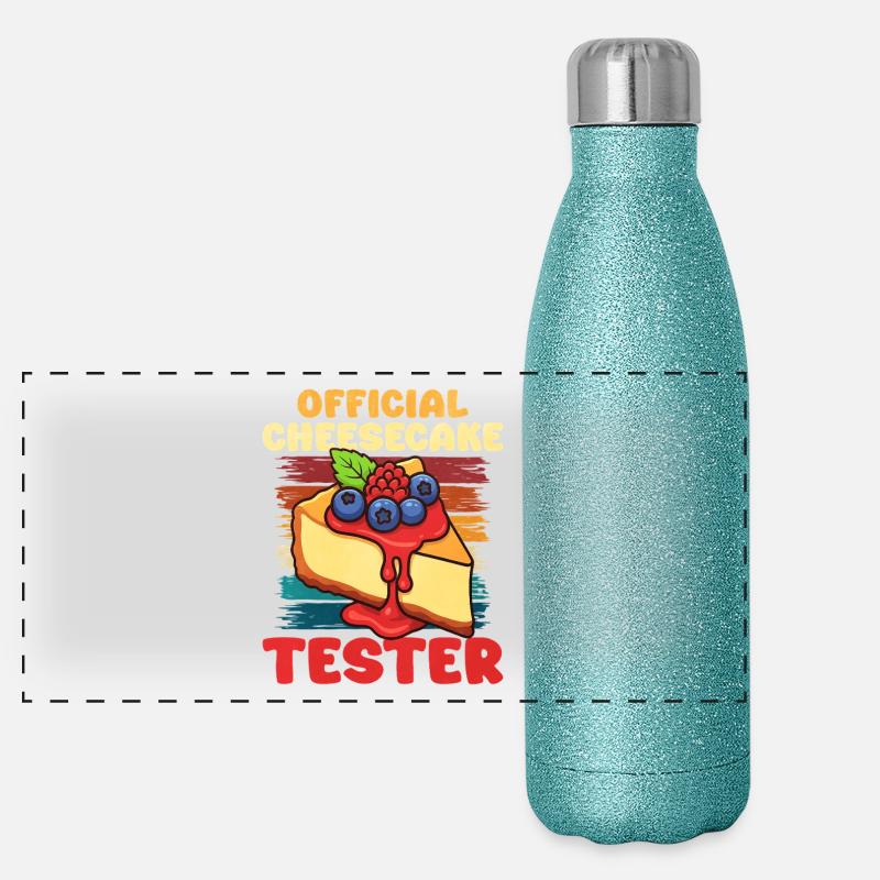 Cake Cheesecake Gift Panoramic Glitter Thermal Bottle 500 ml