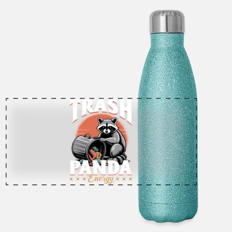 Drôle de raton laveur Gourde isotherme panoramique pailletée 500 ml