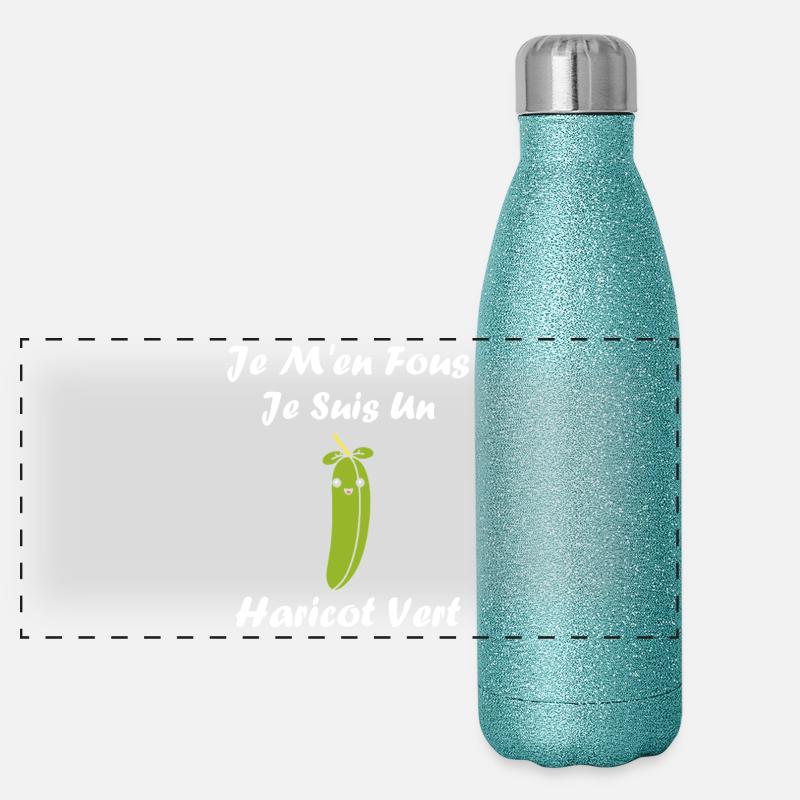 Französische Bohne Panorama Glitzer Isolierflasche 500 ml