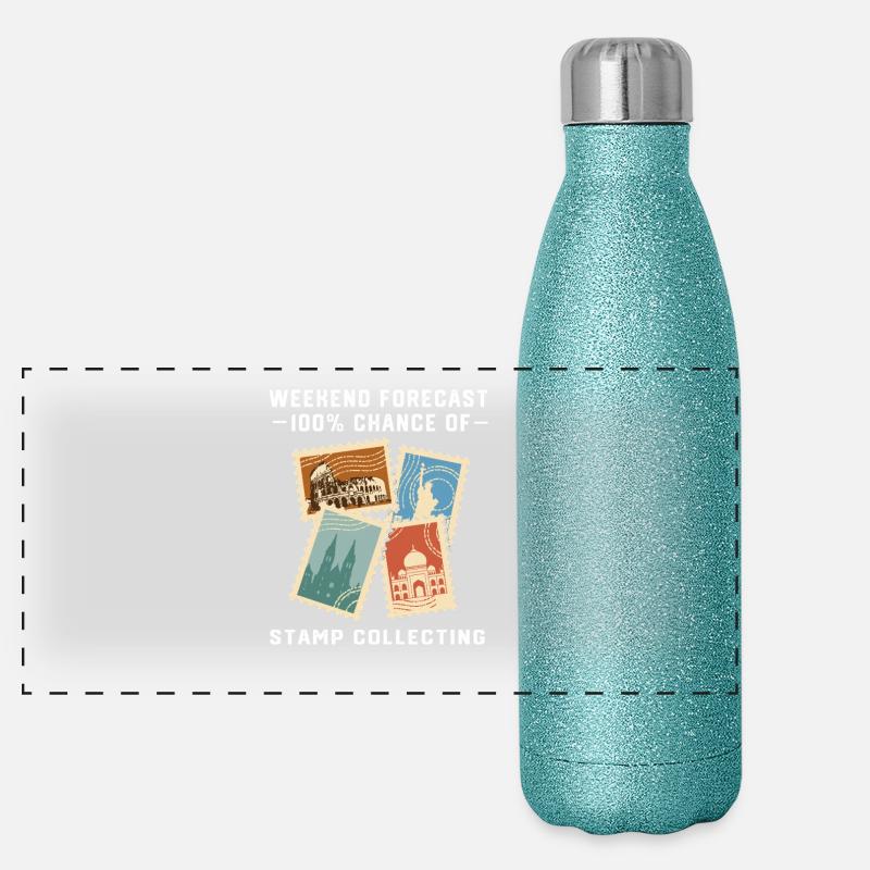 Timbres Philatéliste Collection de Timbres Gourde isotherme panoramique pailletée 500 ml