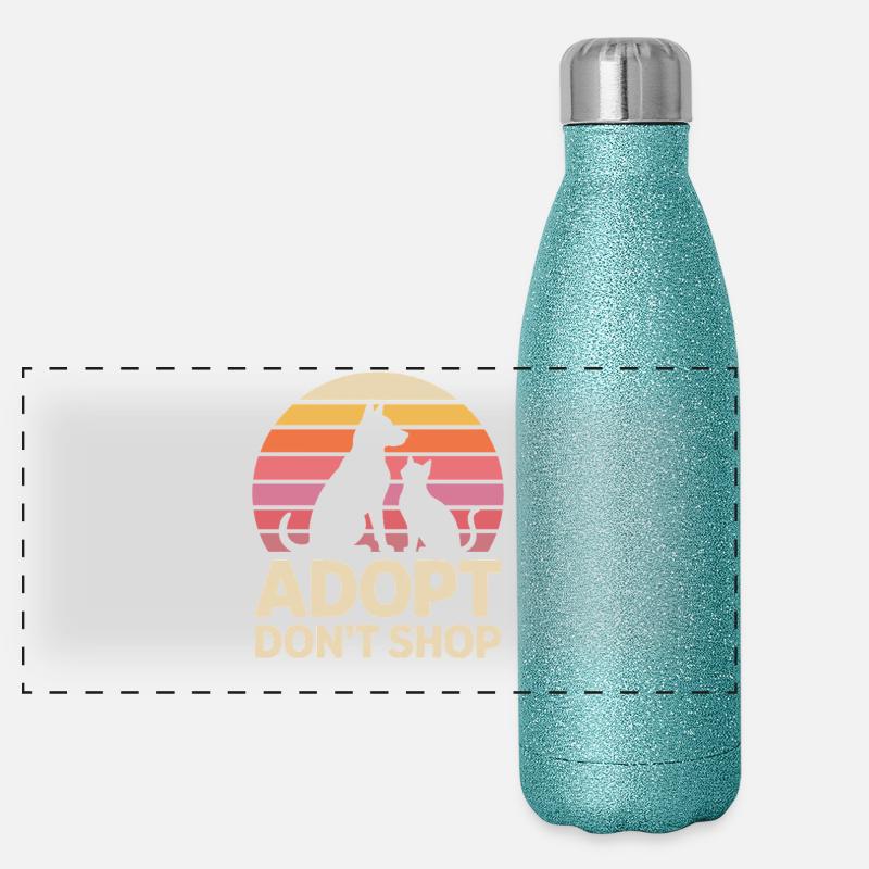 Adopt Don't Shop: Tierliebe Statement Panorama Glitzer Isolierflasche 500 ml