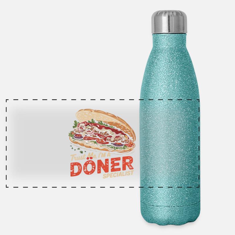 Doner Kebab Humor Panoramic Glitter Thermal Bottle 500 ml