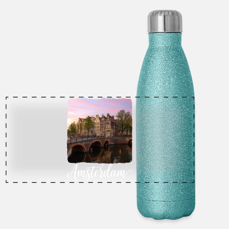 Amsterdam Gourde isotherme panoramique pailletée 500 ml