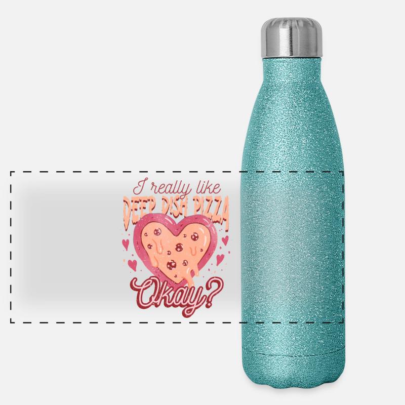 Plat profond Pizza Chicargo Gourde isotherme panoramique pailletée 500 ml