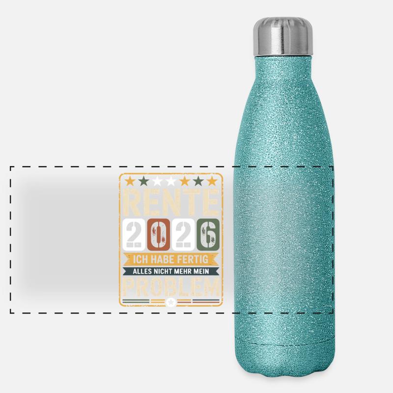 Pension 2026 – I'm done Panoramic Glitter Thermal Bottle 500 ml