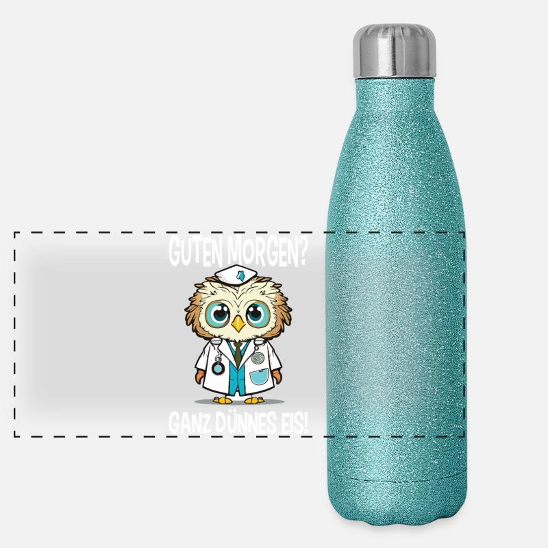 Pflegerin Geschenke Pflege Lustig Krankenpflegerin Panorama Glitzer Isolierflasche 500 ml