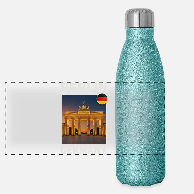 Berlin Brandenburg Gate Panoramic Glitter Thermal Bottle 500 ml