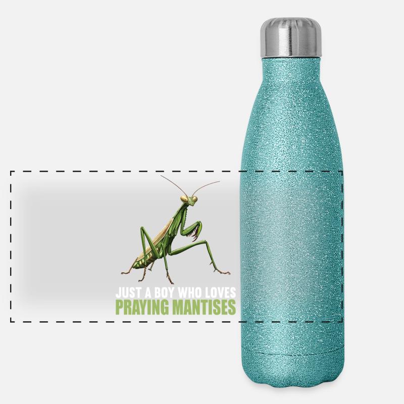 Praying mantises Praying mantis Panoramic Glitter Thermal Bottle 500 ml