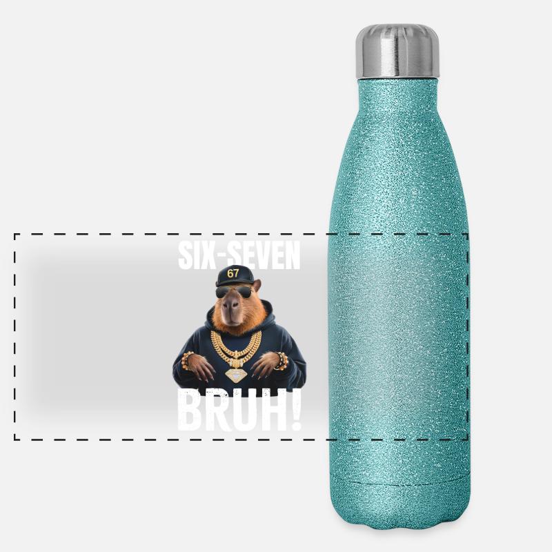 Capyara Six Sept Gourde isotherme panoramique pailletée 500 ml