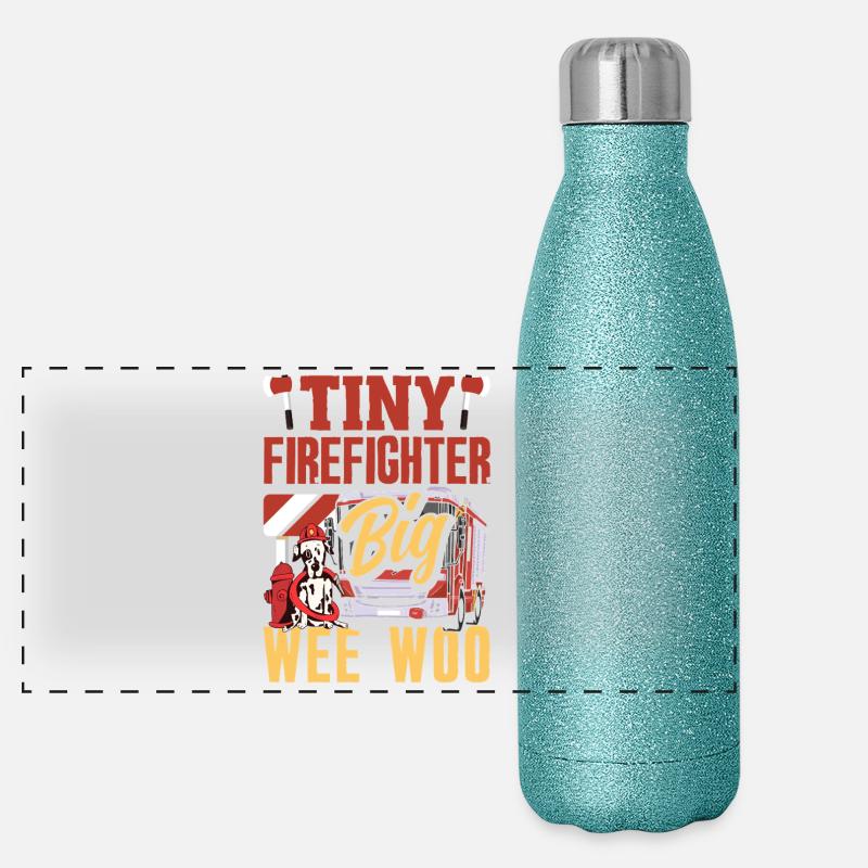 Wee Woo Squad Fire Tiny Firefighter Panoramic Glitter Thermal Bottle 500 ml