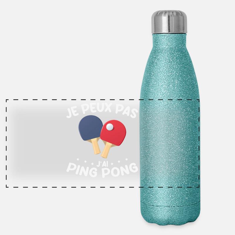 Je Peux Pas J'ai Ping Pong Gourde isotherme panoramique pailletée 500 ml