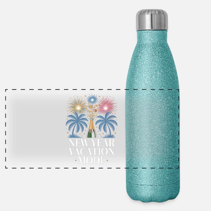 Mode vacances du Nouvel An Gourde isotherme panoramique pailletée 500 ml
