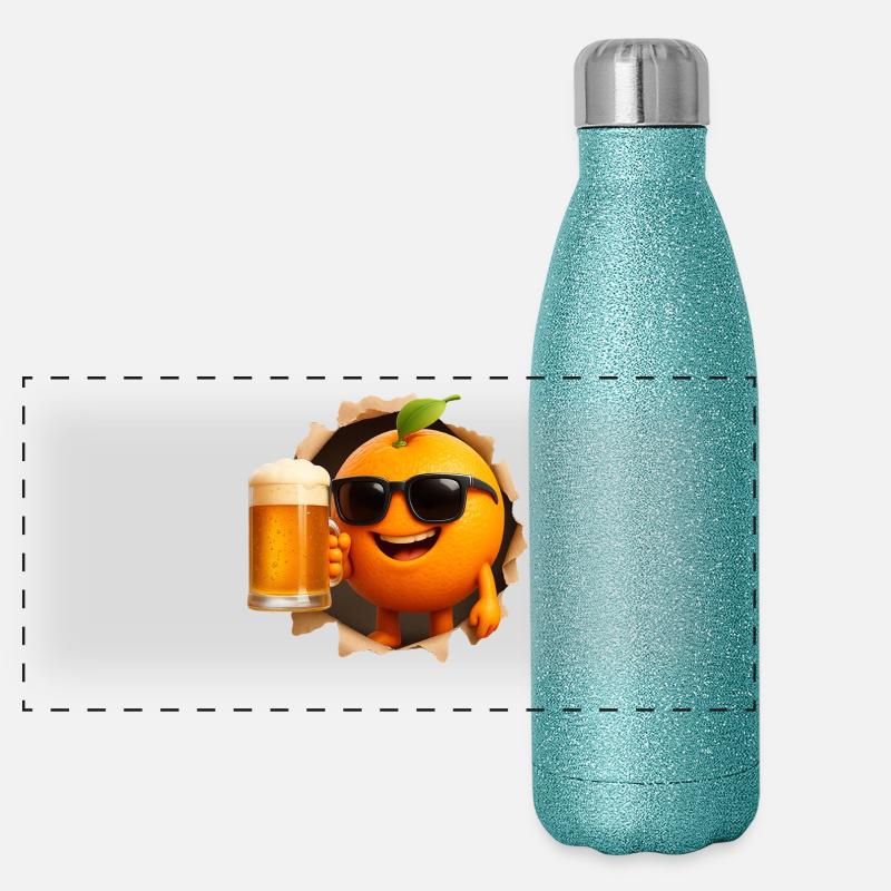 Bière à l’orange Gourde isotherme panoramique pailletée 500 ml
