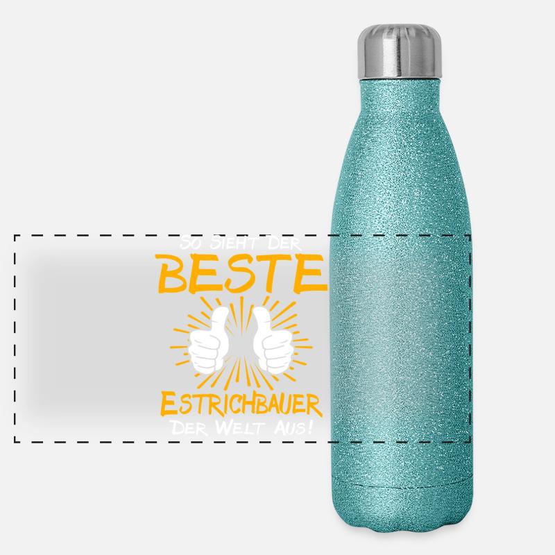 Screed Builder Gift Idea Panoramic Glitter Thermal Bottle 500 ml