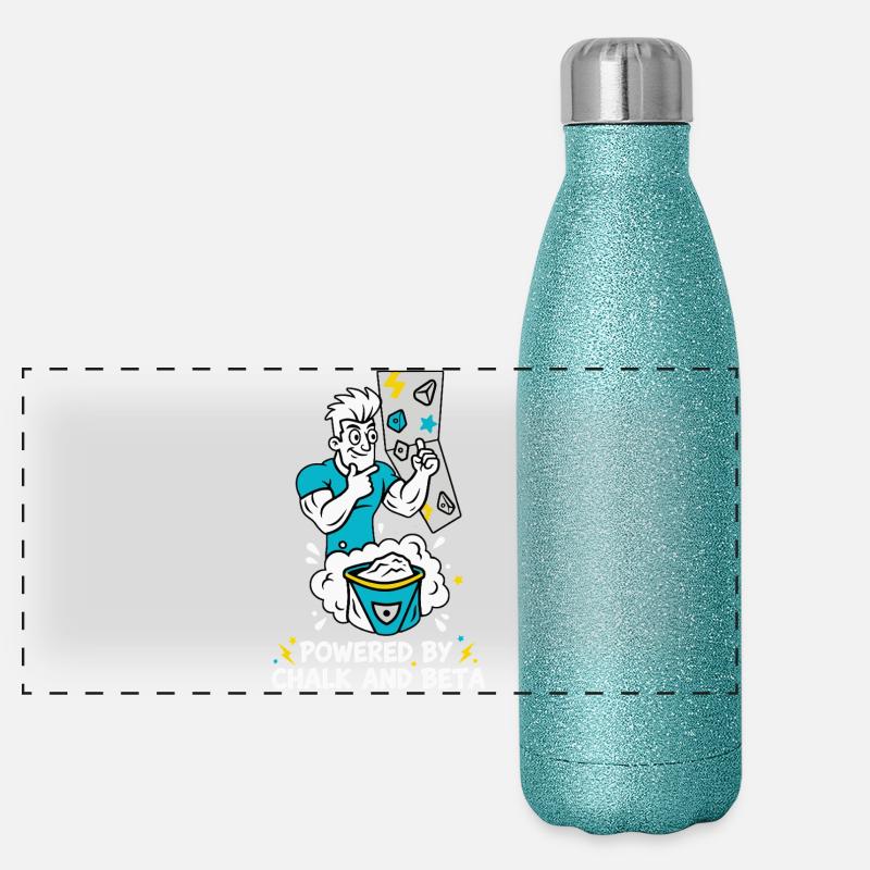 Propulsé par la craie et le plaisir d’escalade bêta Gourde isotherme panoramique pailletée 500 ml