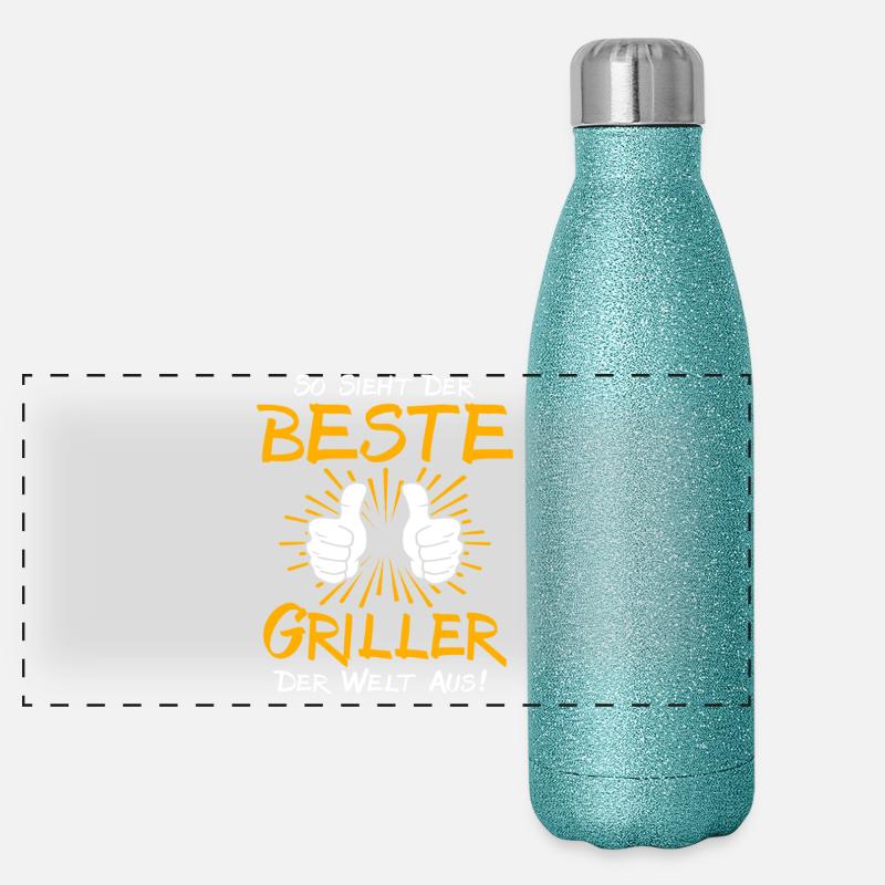 Idée cadeau pour le Griller Gourde isotherme panoramique pailletée 500 ml
