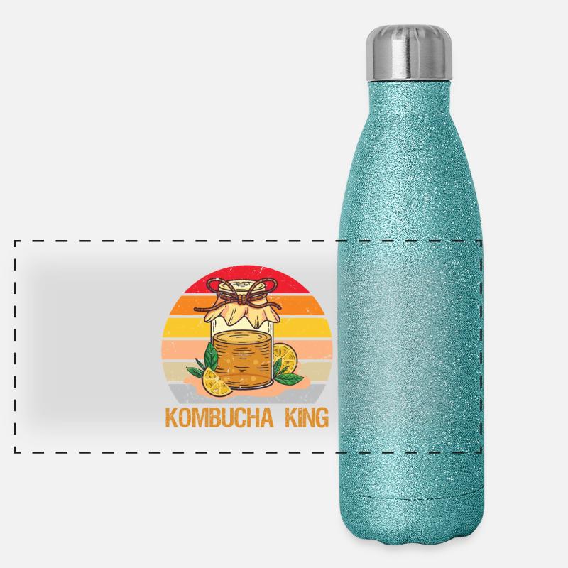 Roi du kombucha Gourde isotherme panoramique pailletée 500 ml