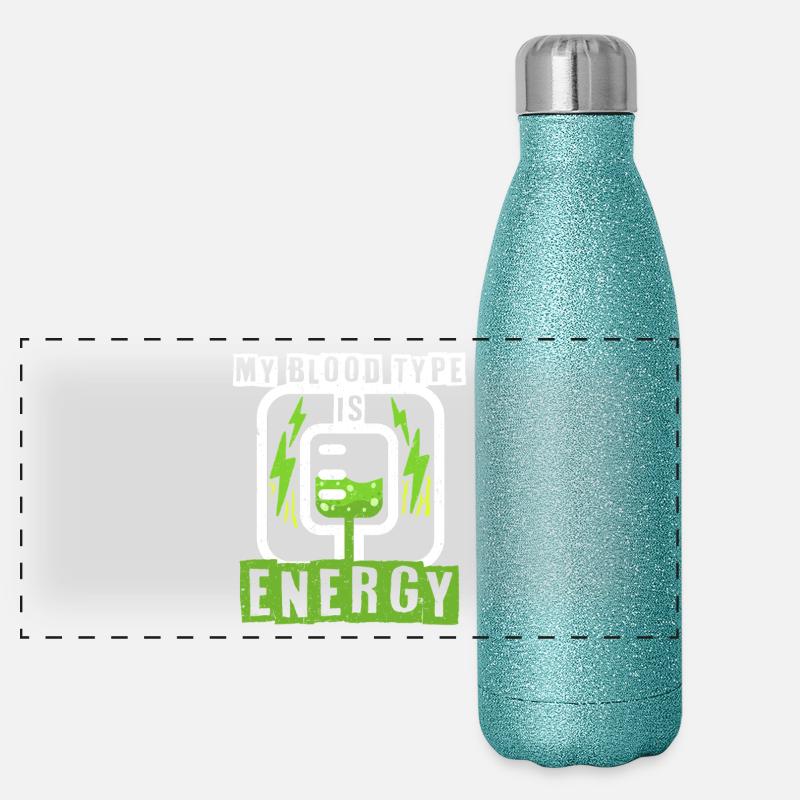 Boisson énergisante Gourde isotherme panoramique pailletée 500 ml