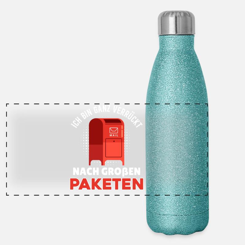 Postman I'M CRAZY ABOUT BIG PARCELS Panoramic Glitter Thermal Bottle 500 ml