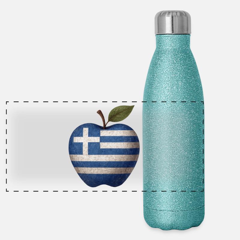 Griechenland Panorama Glitzer Isolierflasche 500 ml