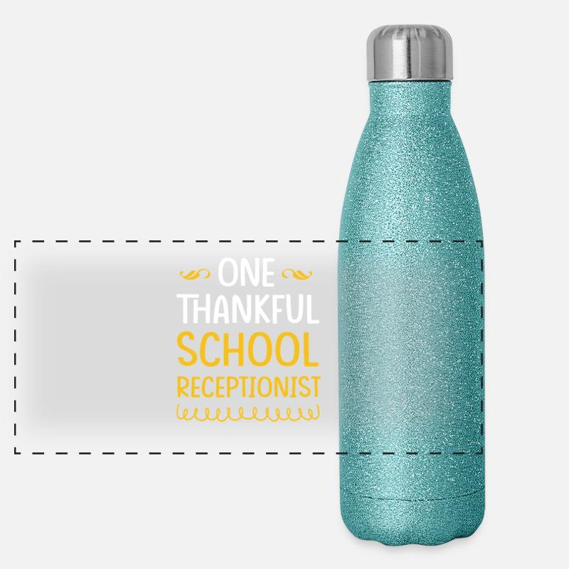 Réceptionniste Réceptionniste scolaire Gourde isotherme panoramique pailletée 500 ml