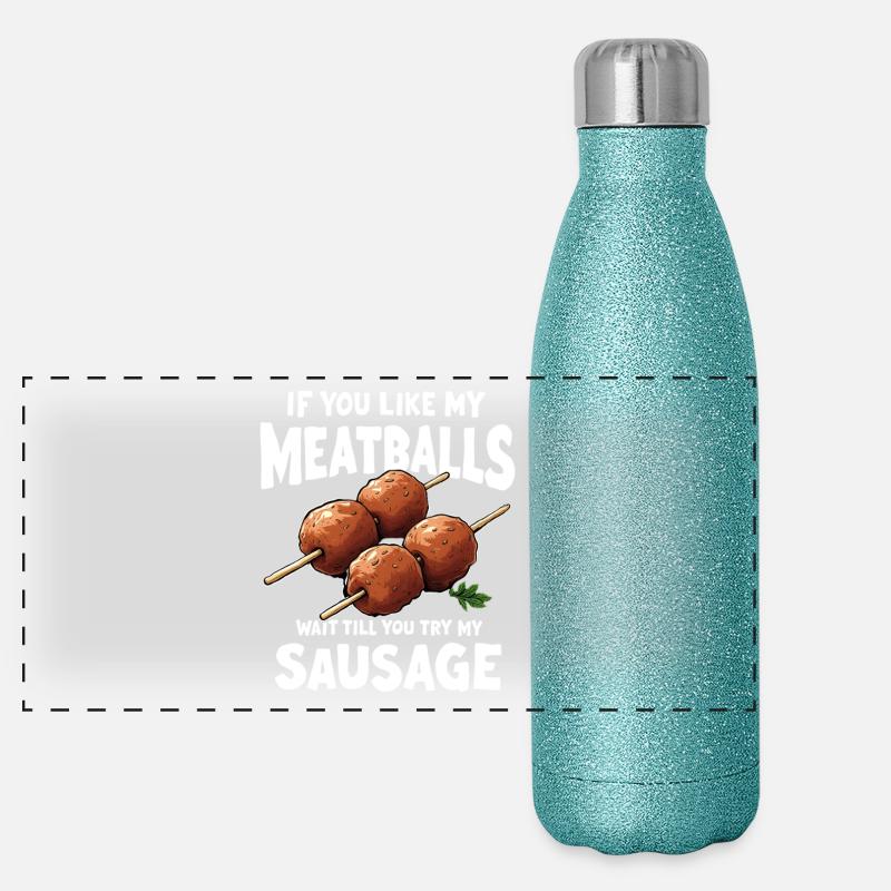 Expression Spießwitz des boulettes de viande Gourde isotherme panoramique pailletée 500 ml