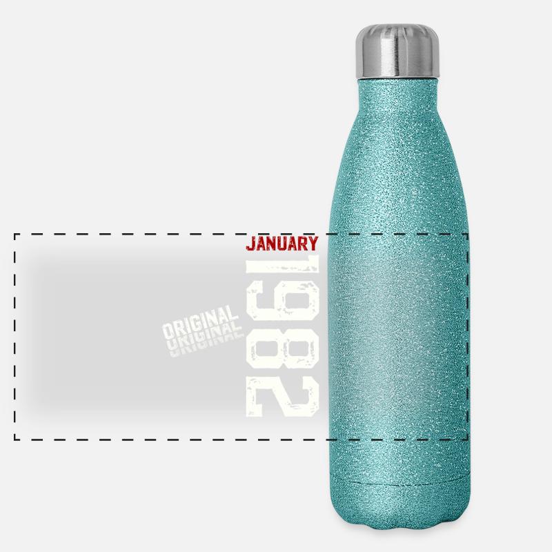 44e anniversaire Original janvier 1982 Gourde isotherme panoramique pailletée 500 ml