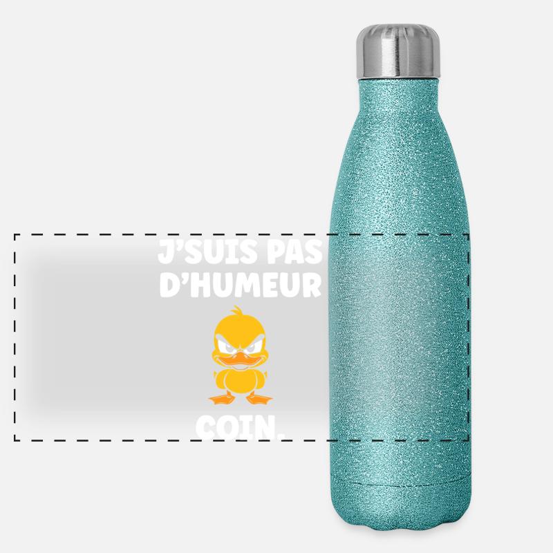 J'suis pas d'humeur Coin – Canard grognon Gourde isotherme panoramique pailletée 500 ml