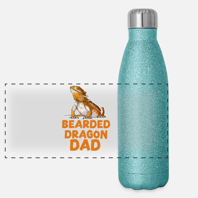 Bartagame-Papa Panorama Glitzer Isolierflasche 500 ml