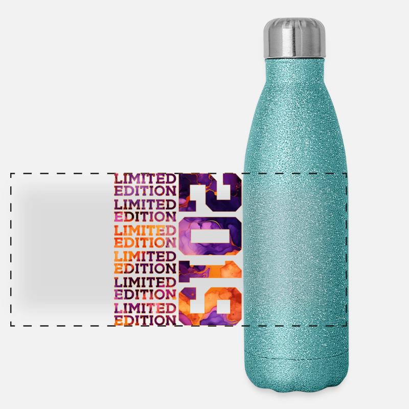 7. GEBURTSTAG LIMITED EDITION 2019 Panorama Glitzer Isolierflasche 500 ml