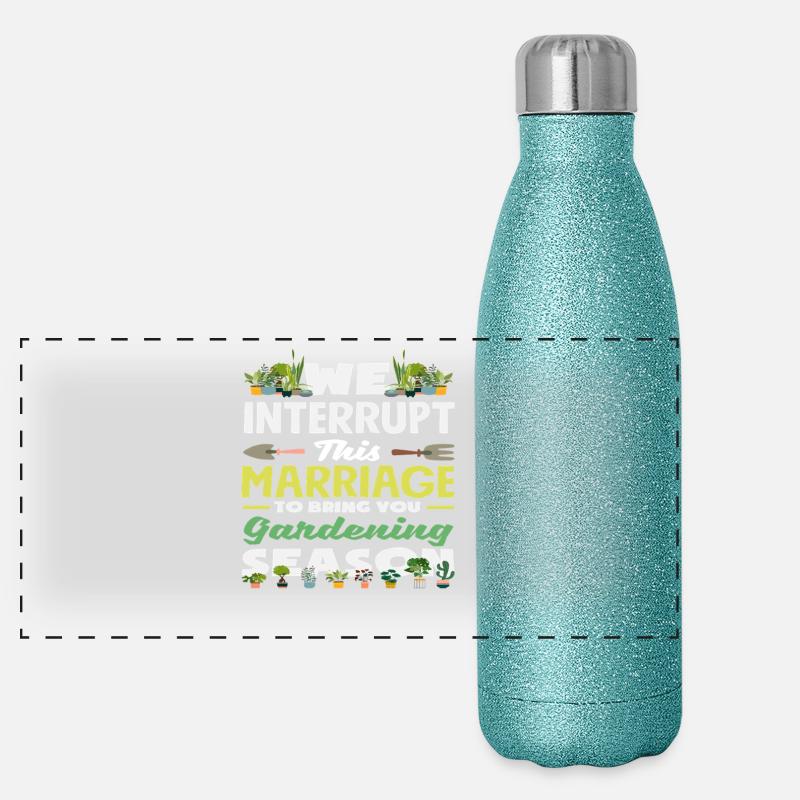 We interrupt this marriage to give you gardening Panoramic Glitter Thermal Bottle 500 ml