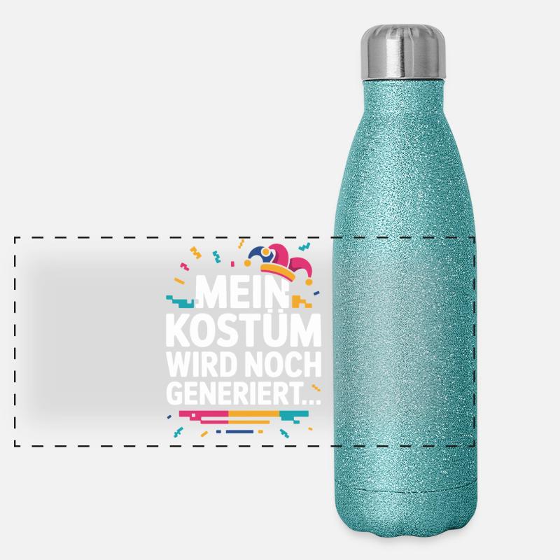 Kostüm Wird Noch Generiert Köln Karneval Fasching Panorama Glitzer Isolierflasche 500 ml