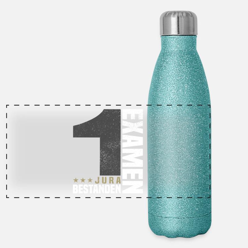 Congratulations 1st Exam Law Panoramic Glitter Thermal Bottle 500 ml