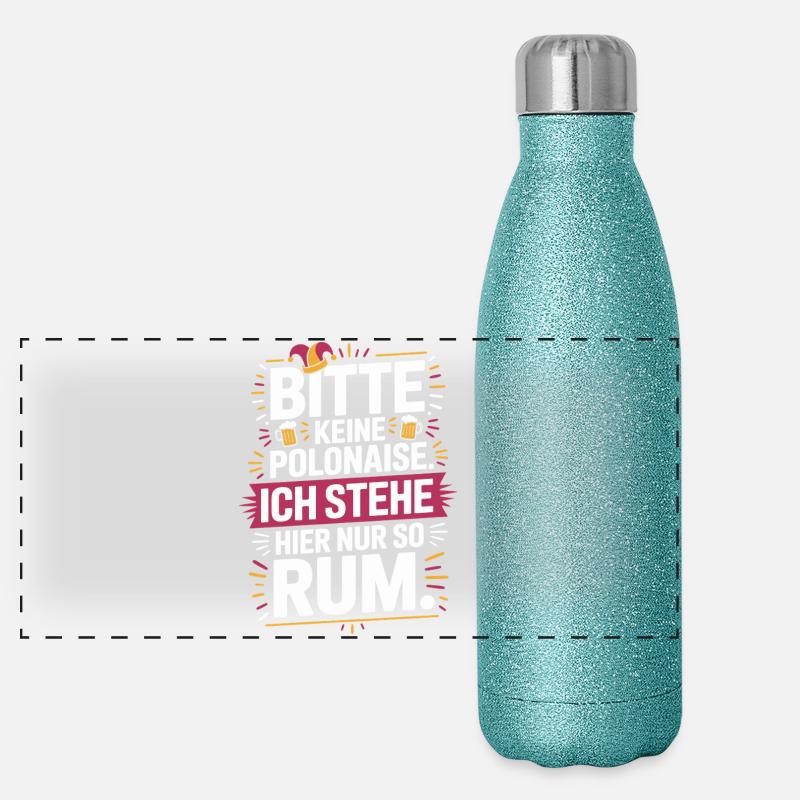 Carnaval, s’il vous plaît, pas de polonaise, juste à rester là Gourde isotherme panoramique pailletée 500 ml