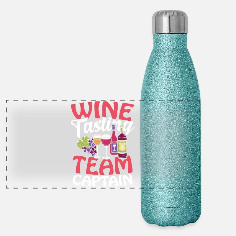 Wine Tasting Team Captain Panoramic Glitter Thermal Bottle 500 ml