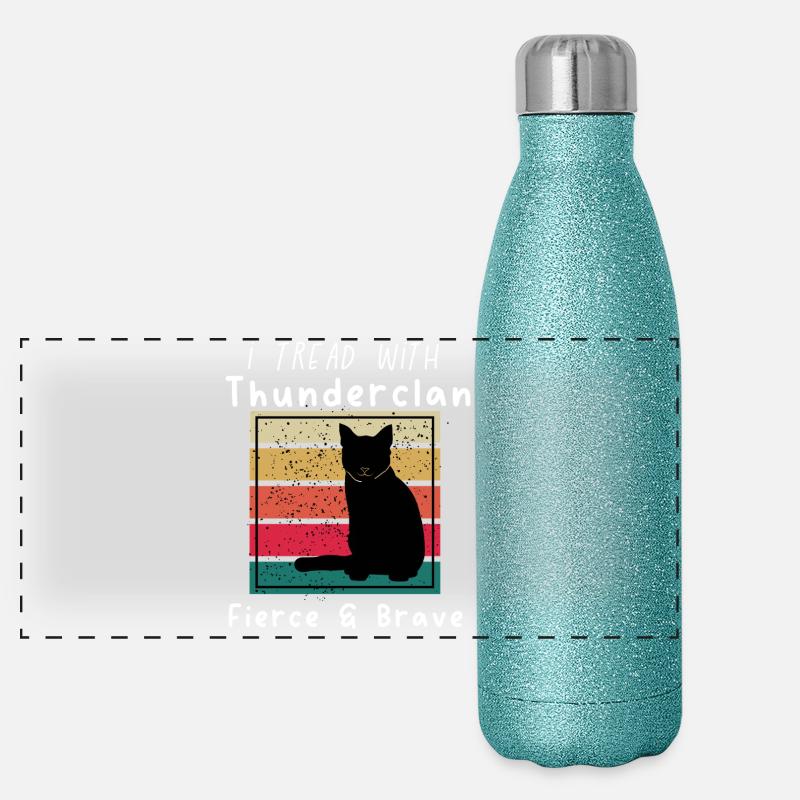 ThunderClan Pride-guerriers chats - rétro vintage Gourde isotherme panoramique pailletée 500 ml