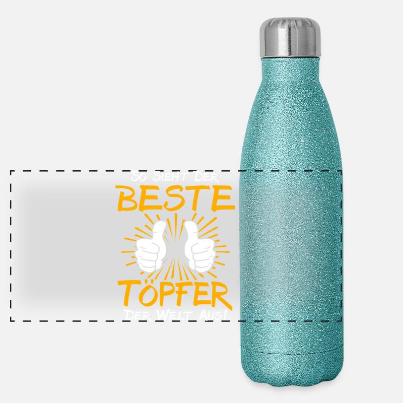 Töpfer Geschenkidee Panorama Glitzer Isolierflasche 500 ml