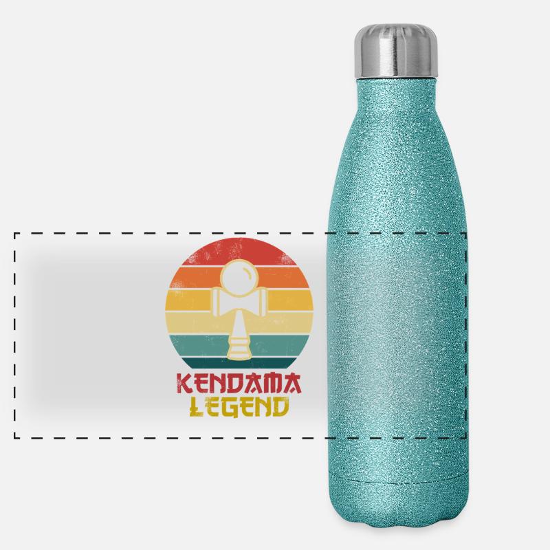 Kendama Legend Retro Sunset Gourde isotherme panoramique pailletée 500 ml