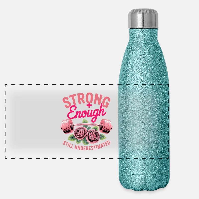 Frauentag Feminismus Panorama Glitzer Isolierflasche 500 ml