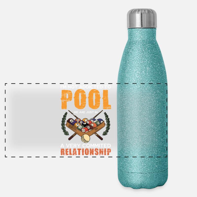 Pool Passion: Firmly Connected Panoramic Glitter Thermal Bottle 500 ml