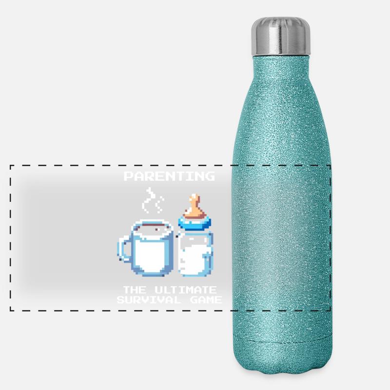 Parenting: Ultimatives Survival | Eltern Panorama Glitzer Isolierflasche 500 ml