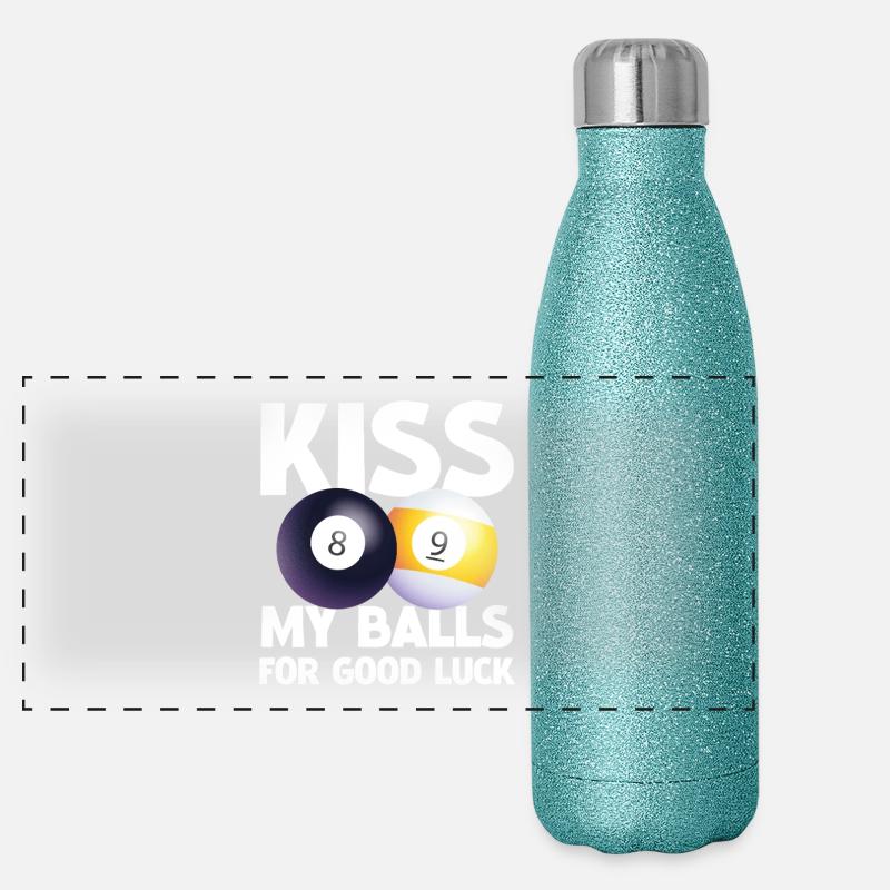 Billiard Humor: Glückskugeln Duo Panorama Glitzer Isolierflasche 500 ml