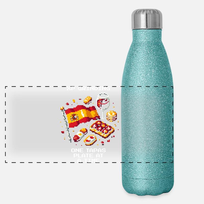 Grinding XP | Tapas Spain Bar Hopping Panoramic Glitter Thermal Bottle 500 ml