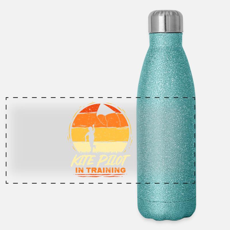 Kite Kite Flying Kite Pilot In Training Panoramic Glitter Thermal Bottle 500 ml